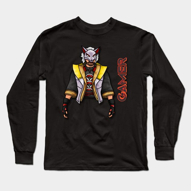 Game Character Art Long Sleeve T-Shirt by Bro Aesthetics